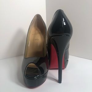 Christian Louboutin Lady Peep Red Sole Pump